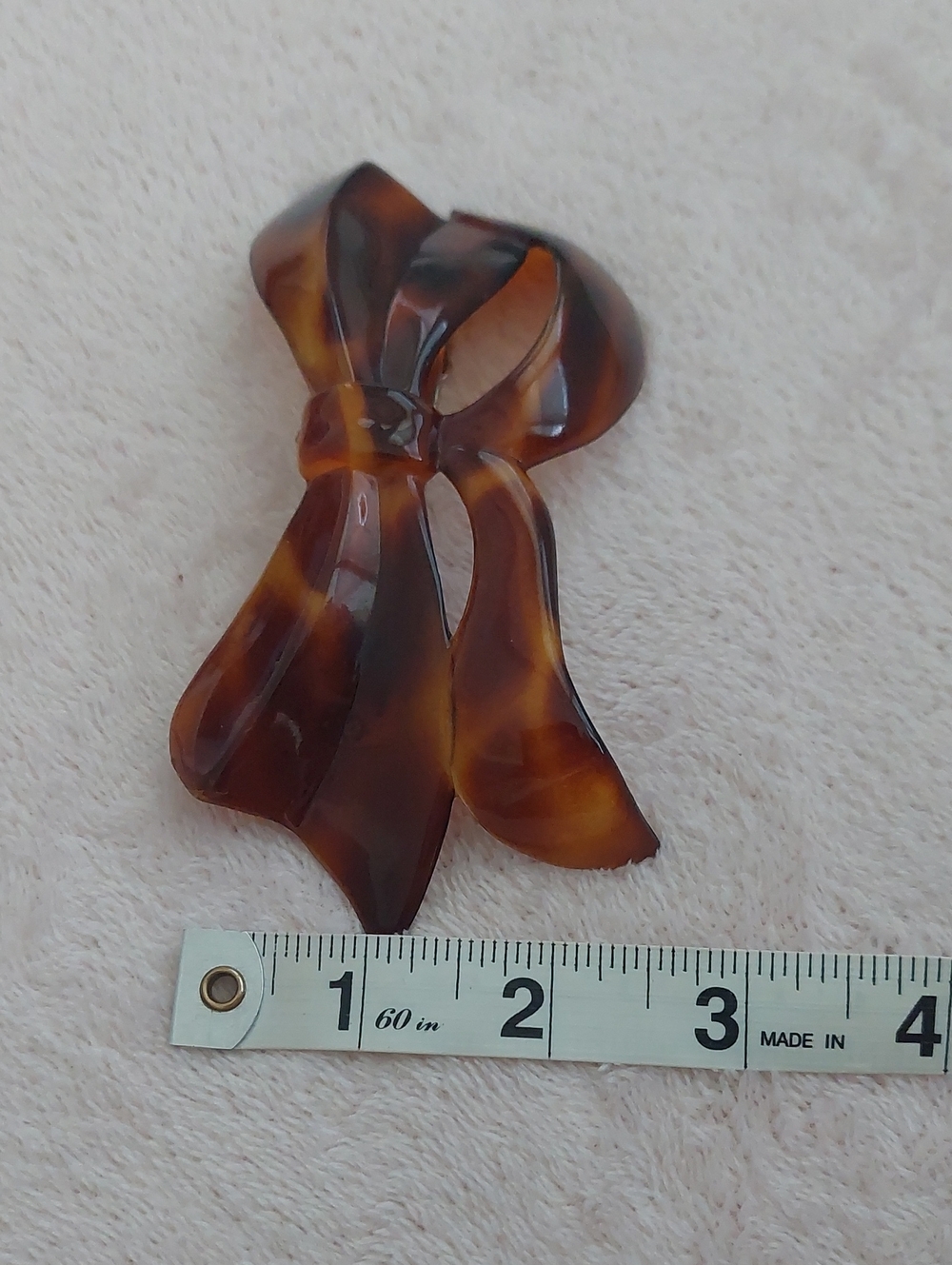 Made In France Tortoiseshell BOW Hair Barrette NWOT - Picture 6 of 8